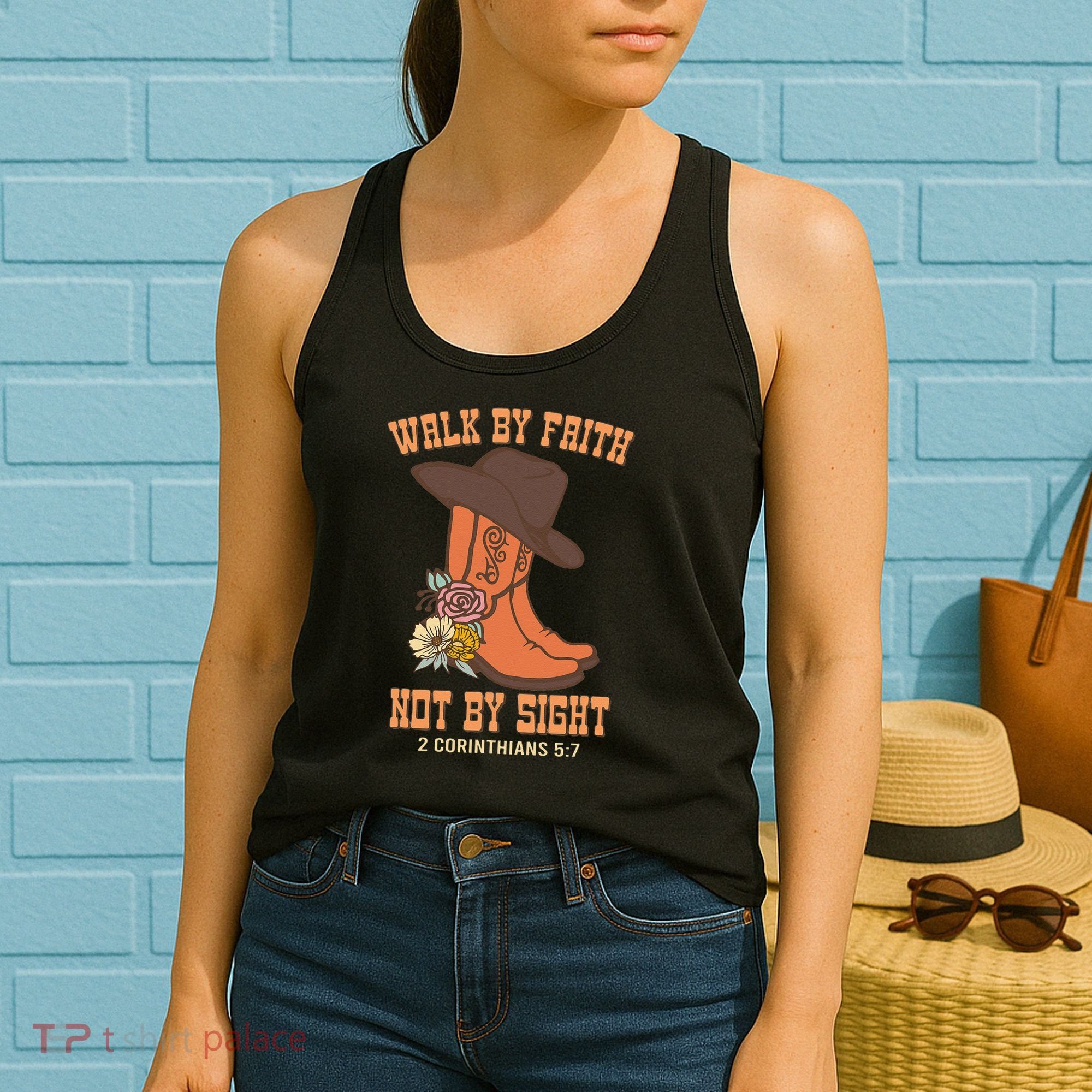 Walk By Faith Not By Sight God Faith Jesus 5 Women's Tank Top