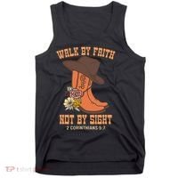 Walk By Faith Not By Sight God Faith Jesus 5 Tank Top thumb 0