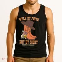 Walk By Faith Not By Sight God Faith Jesus 5 Tank Top thumb 3