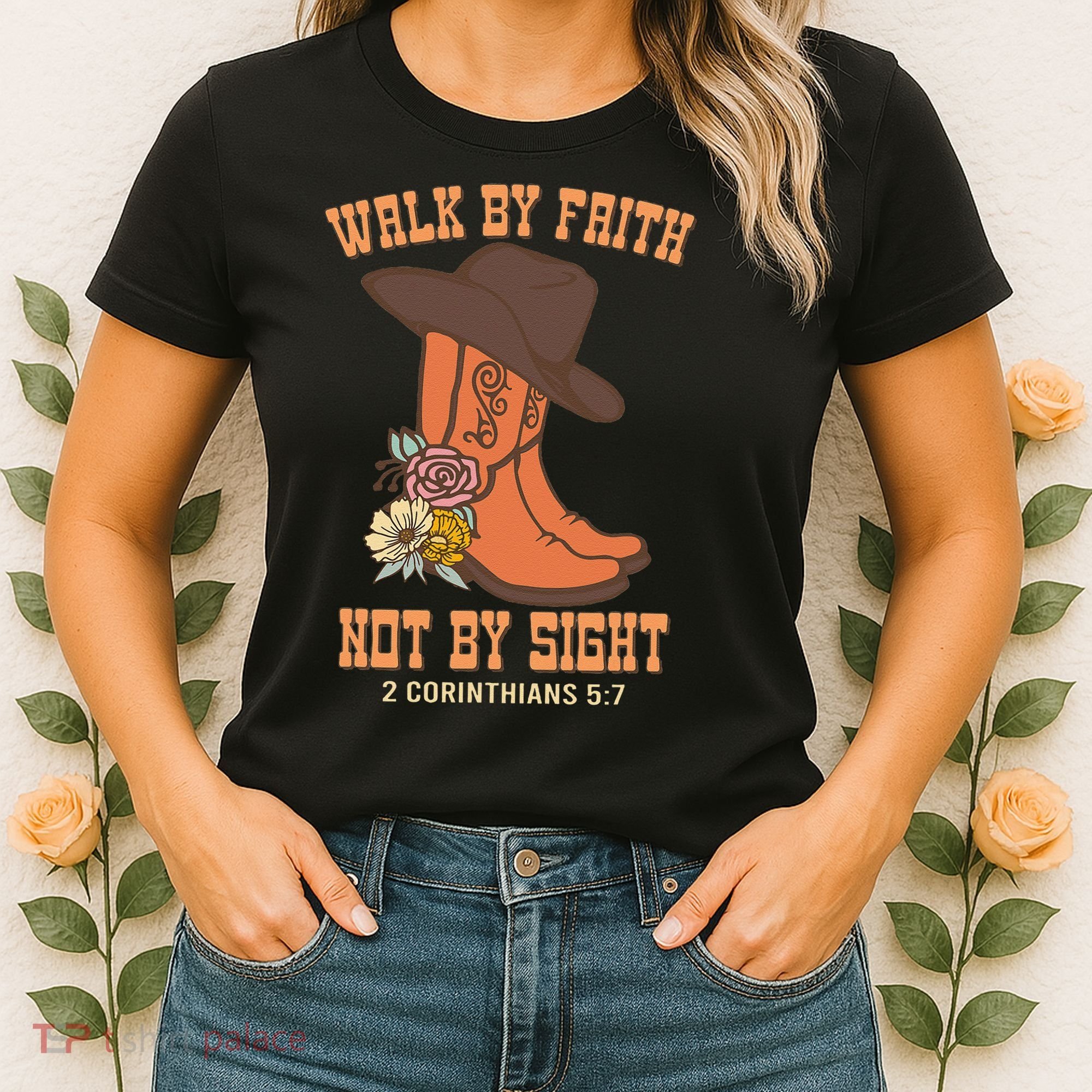 Walk By Faith Not By Sight God Faith Jesus 5 Women's T-Shirt