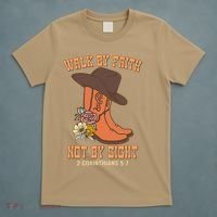 Walk By Faith Not By Sight God Faith Jesus 5 T-Shirt thumb 5