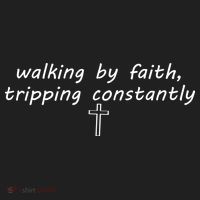 Walking By Faith Tripping Constantly Cross Funny Christian Women's Sweatshirt thumb 2