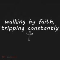 Walking By Faith Tripping Constantly Cross Funny Christian Visor thumb 3
