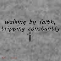 Walking By Faith Tripping Constantly Cross Funny Christian Women's Tank Top thumb 5