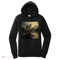 Weird Bass Fish Playing Bass Guitar Funny Cursed Meme Women's Hoodie thumb 0