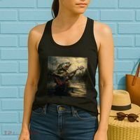 Weird Bass Fish Playing Bass Guitar Funny Cursed Meme Women's Tank Top thumb 2