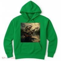 Weird Bass Fish Playing Bass Guitar Funny Cursed Meme Hoodie thumb 0