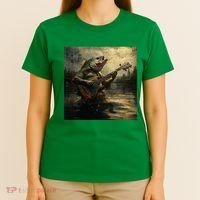 Weird Bass Fish Playing Bass Guitar Funny Cursed Meme T-Shirt thumb 4