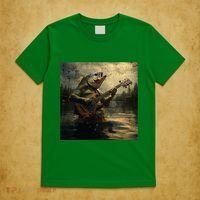 Weird Bass Fish Playing Bass Guitar Funny Cursed Meme T-Shirt thumb 5