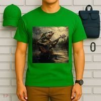 Weird Bass Fish Playing Bass Guitar Funny Cursed Meme T-Shirt thumb 6