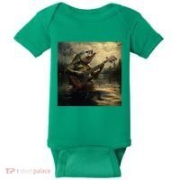 Weird Bass Fish Playing Bass Guitar Funny Cursed Meme Baby Bodysuit thumb 0