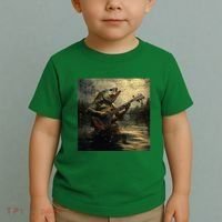 Weird Bass Fish Playing Bass Guitar Funny Cursed Meme Toddler T-Shirt thumb 2