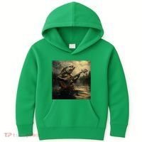 Weird Bass Fish Playing Bass Guitar Funny Cursed Meme Kids Hoodie thumb 0
