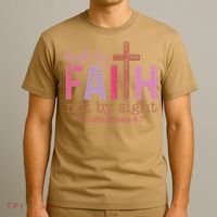 Walk By Faith Not By Sight God Faith Jesus T-Shirt thumb 3