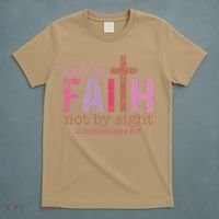 Walk By Faith Not By Sight God Faith Jesus T-Shirt thumb 5