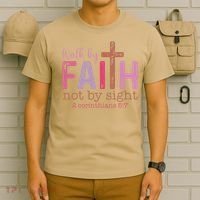 Walk By Faith Not By Sight God Faith Jesus T-Shirt thumb 6