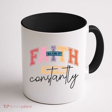 Walking By Faith Tripping Constantly Vintage Retro Coffee Mug back
