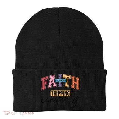 Walking By Faith Tripping Constantly Vintage Retro Beanie
