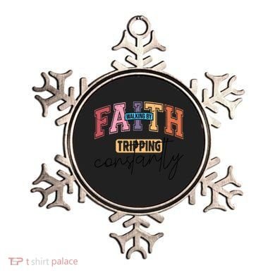 Walking By Faith Tripping Constantly Vintage Retro Ornament