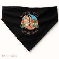 Walk By Faith Not By Sight Western Boots USA-Made Doggie Bandana thumb 0