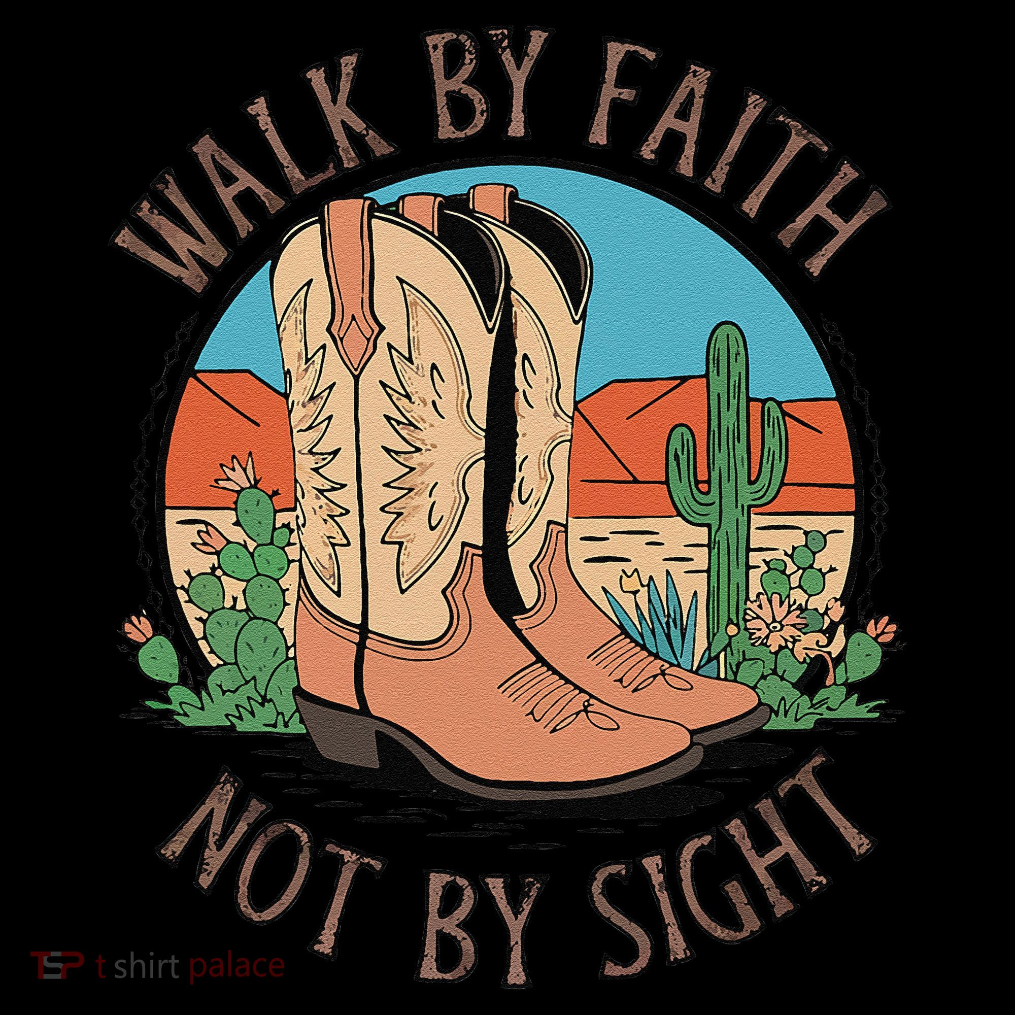 Walk By Faith Not By Sight Western Boots Coffee Mug
