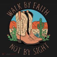 Walk By Faith Not By Sight Western Boots Women's Hoodie thumb 2