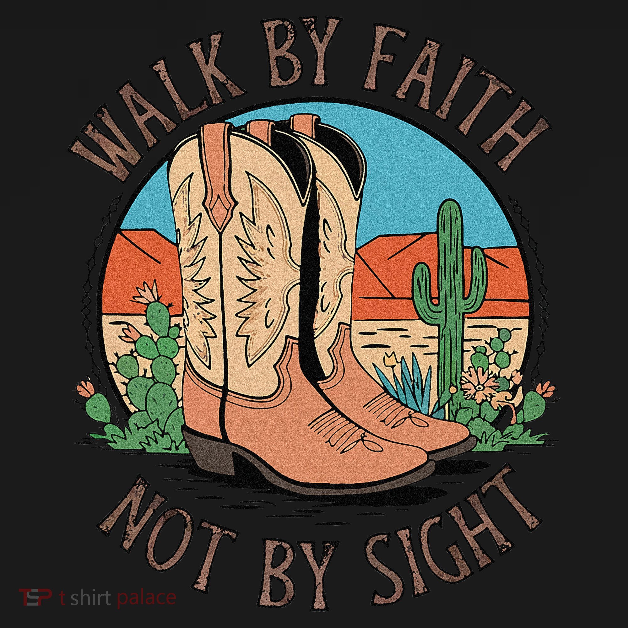 Walk By Faith Not By Sight Western Boots Women's Tank Top