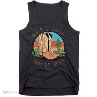 Walk By Faith Not By Sight Western Boots Tank Top thumb 0