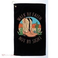 Walk By Faith Not By Sight Western Boots Golf Towel thumb 0