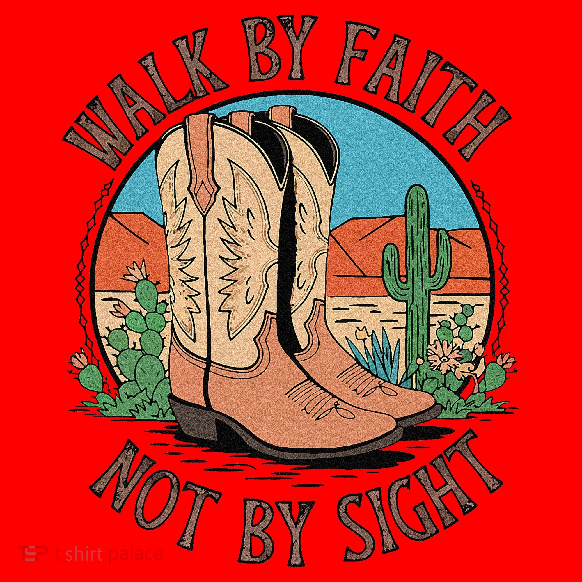 Walk By Faith Not By Sight Western Boots Santa Hat