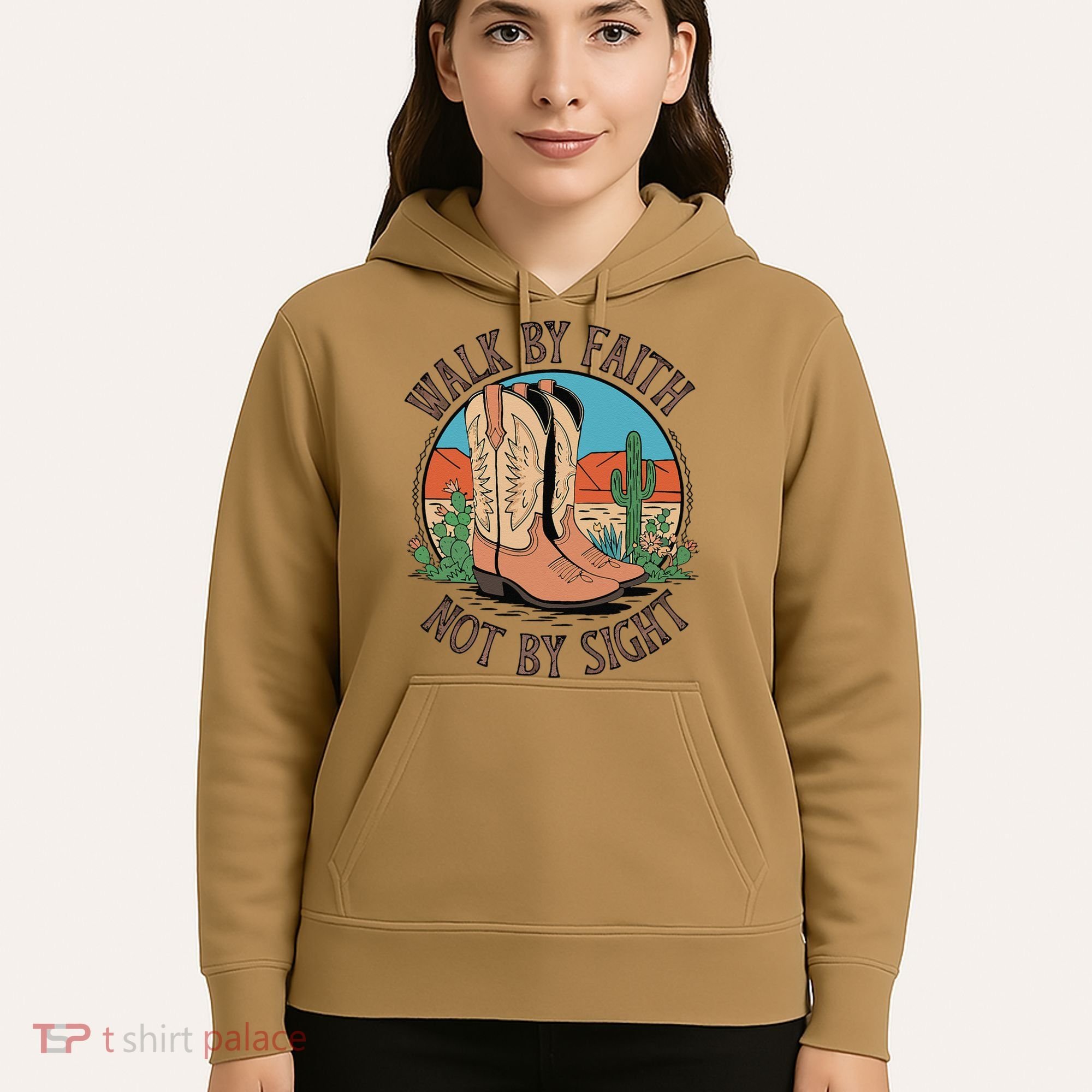 Walk By Faith Not By Sight Western Boots Hoodie