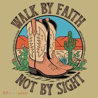 Walk By Faith Not By Sight Western Boots Sweatshirt thumb 2