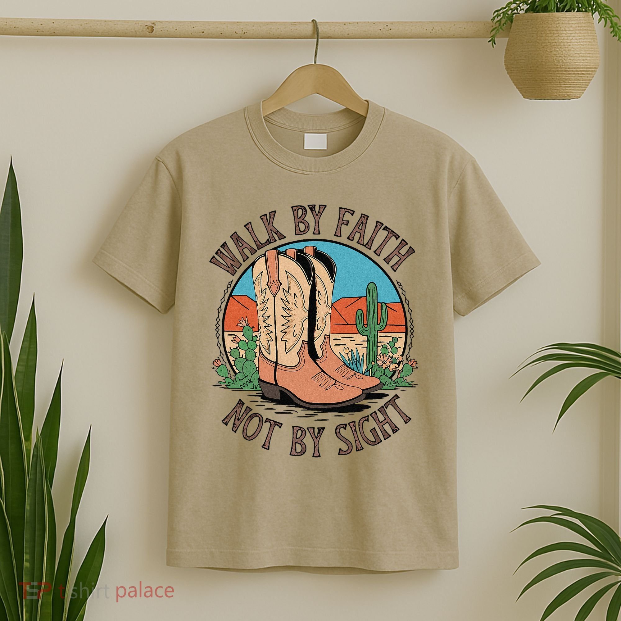 Walk By Faith Not By Sight Western Boots T-Shirt