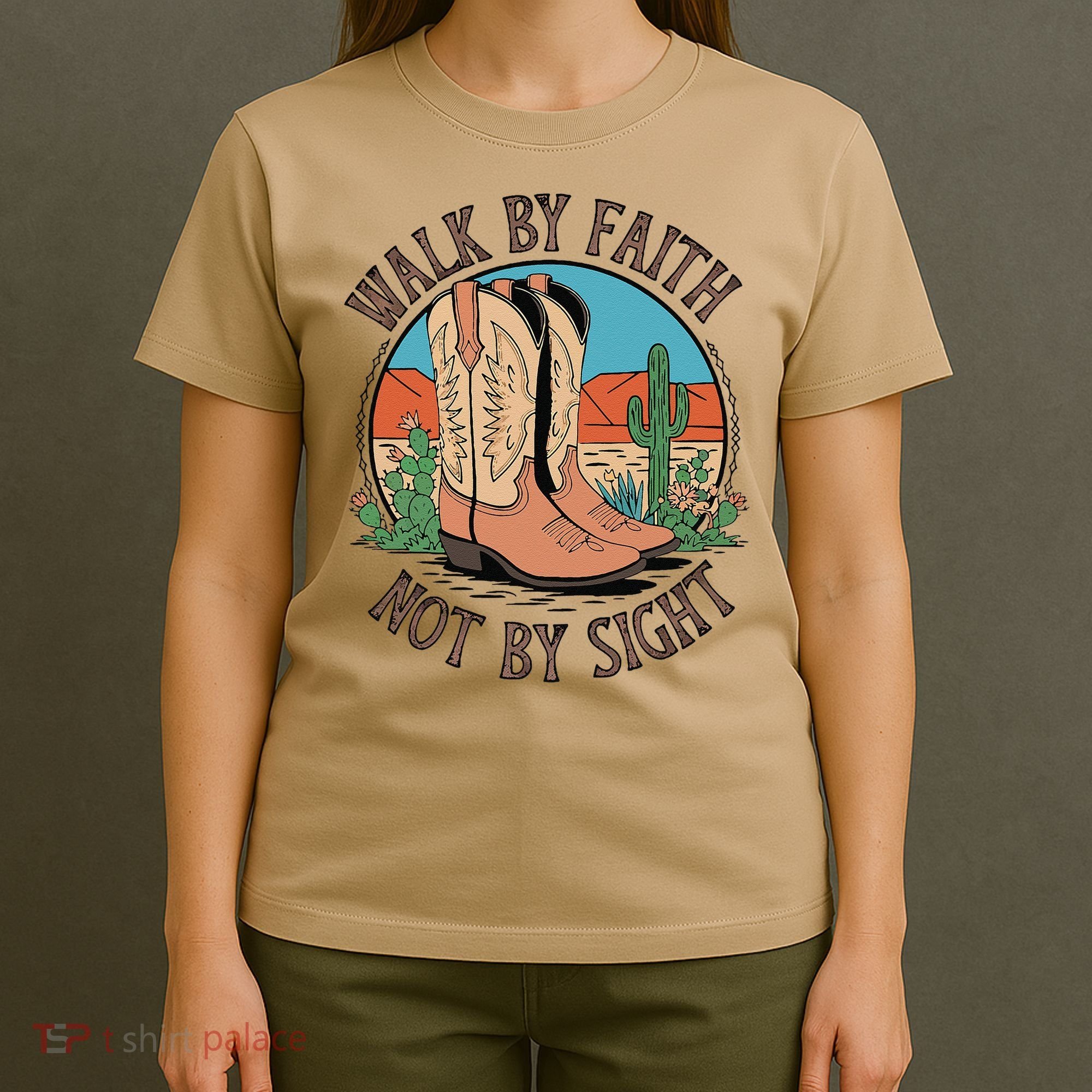 Walk By Faith Not By Sight Western Boots T-Shirt