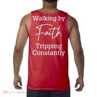Walking By Faith Tripping Constantly Front And Back Tank Top thumb 1