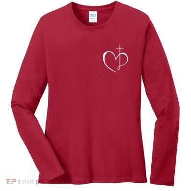 Walking By Faith Tripping Constantly Front And Back Women's Long Sleeve Shirt