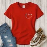 Walking By Faith Tripping Constantly Front And Back Women's T-Shirt thumb 3