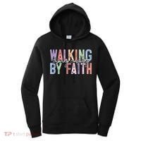 Walking By Faith Tripping Constantly Retro Funny Christian Slogan Women's Hoodie thumb 0