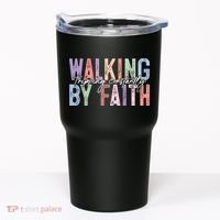 Walking By Faith Tripping Constantly Retro Funny Christian Slogan Tumbler thumb 0