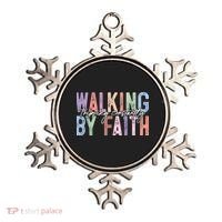 Walking By Faith Tripping Constantly Retro Funny Christian Slogan Ornament thumb 0