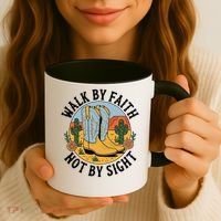 Walk by Faith Not by Sight Western Boots Coffee Mug thumb 3
