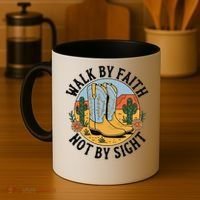 Walk by Faith Not by Sight Western Boots Coffee Mug thumb 4