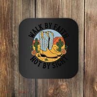 Walk by Faith Not by Sight Western Boots Coaster thumb 0