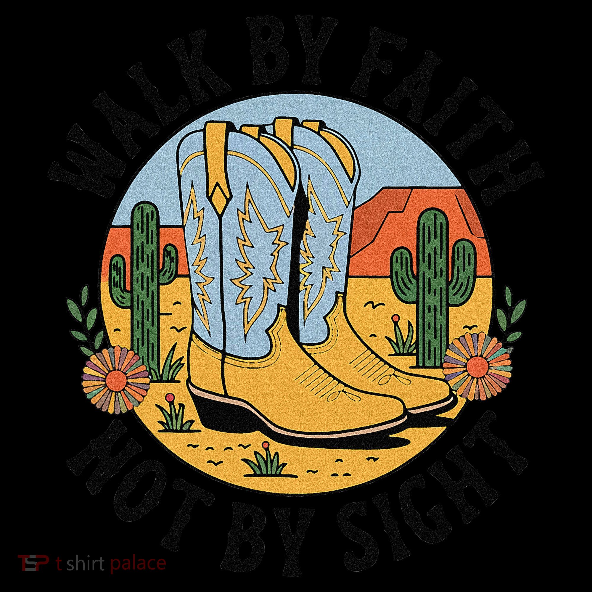Walk by Faith Not by Sight Western Boots Women's Hoodie