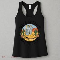 Walk by Faith Not by Sight Western Boots Women's Tank Top thumb 3