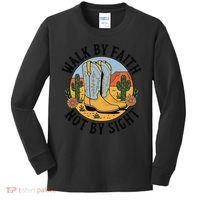 Walk by Faith Not by Sight Western Boots Kids Long Sleeve Shirt thumb 0