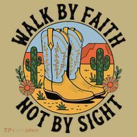Walk by Faith Not by Sight Western Boots Mousepad thumb 1
