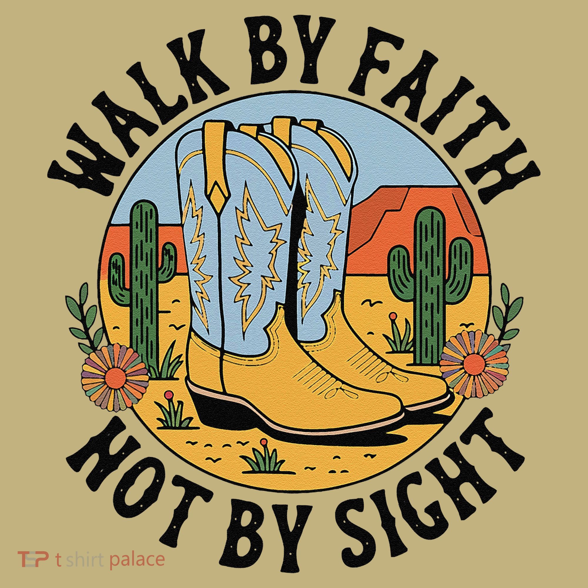 Walk by Faith Not by Sight Western Boots Mousepad