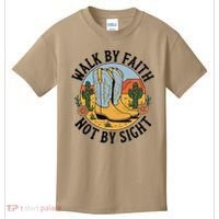 Walk by Faith Not by Sight Western Boots Kids T-Shirt thumb 0