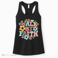Walk By Faith Christian Jesus Love Religious Prayer Women Women's Tank Top thumb 0